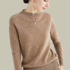 Women's Merino Mock-Neck Long-Sleeve Wool Sweaters