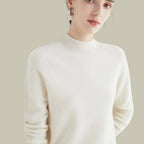 Women's Merino Mock-Neck Long-Sleeve Wool Sweaters