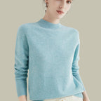 Women's Merino Mock-Neck Long-Sleeve Wool Sweaters