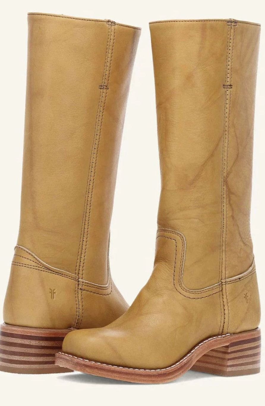 Women's Mid-Calf Stacked-Heel Classic Western Boots