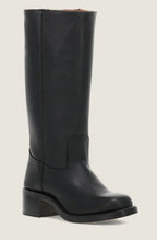 Women's Mid-Calf Stacked-Heel Classic Western Boots