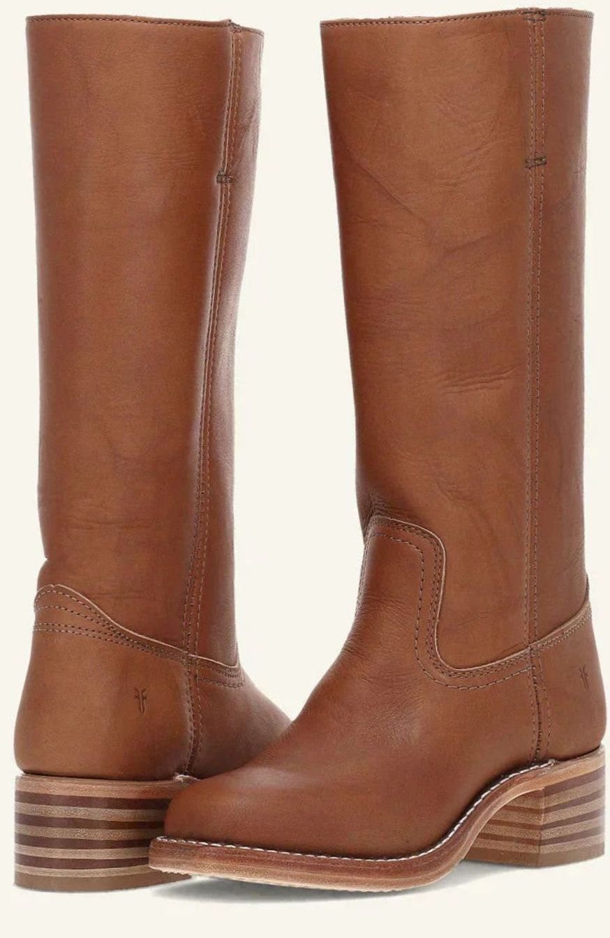 Women's Mid-Calf Stacked-Heel Classic Western Boots