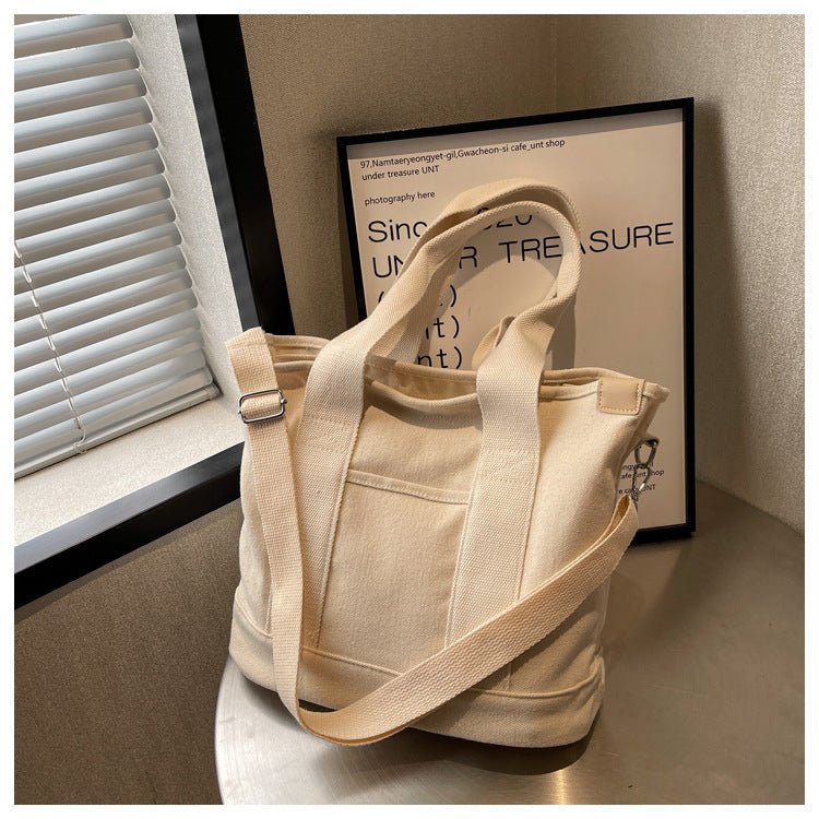 Women's Multifunction Crossbody Canvas Tote Bag Adjustable Strap