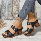 Women's Orthopedic Cushioned Block Heel Sandals
