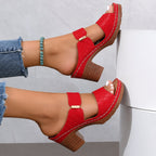 Women's Orthopedic Cushioned Block Heel Sandals