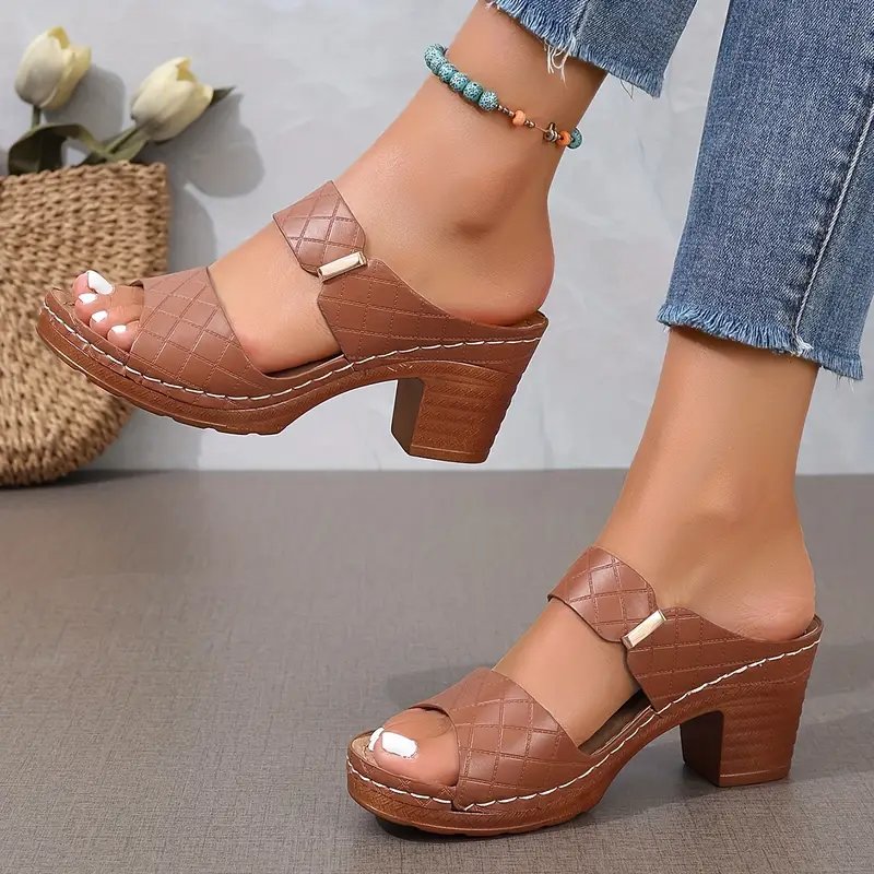 Women's Orthopedic Cushioned Block Heel Sandals
