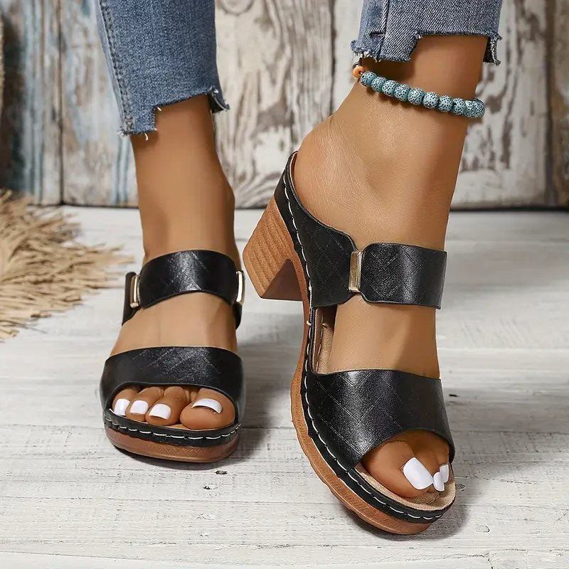 Women's Orthopedic Cushioned Block Heel Sandals