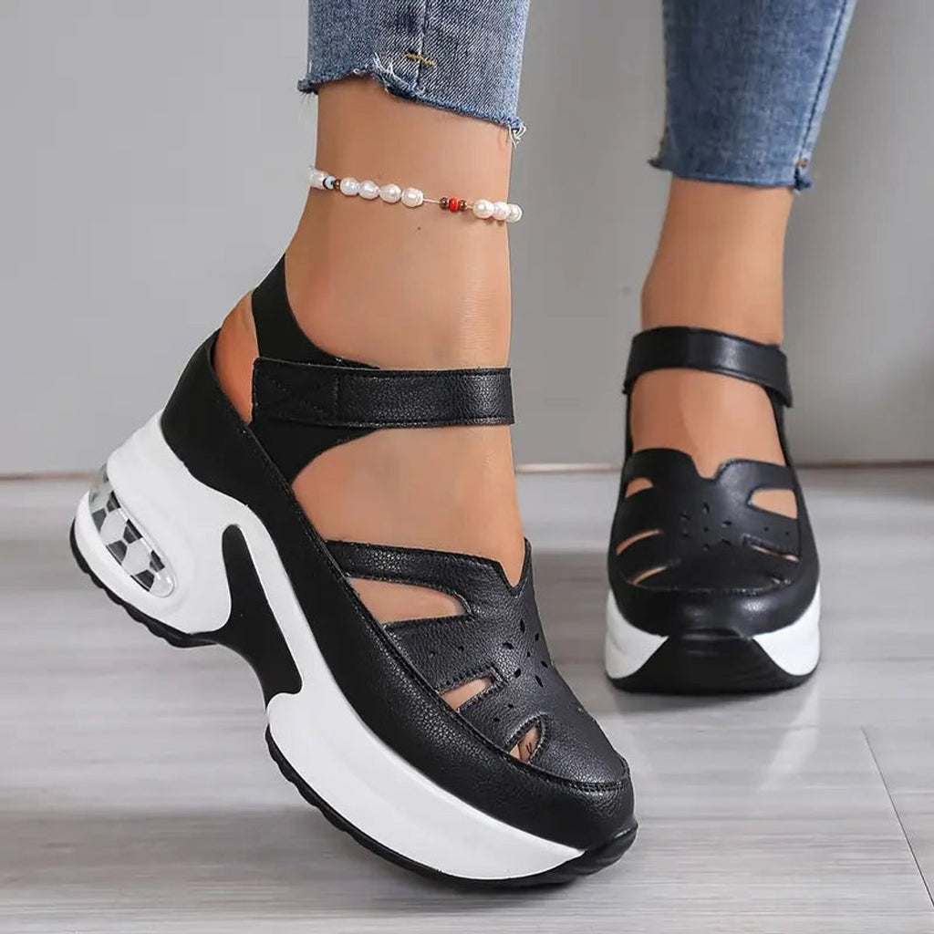 Women's Orthopedic Cushioned Platform Closed-Toe Sandals