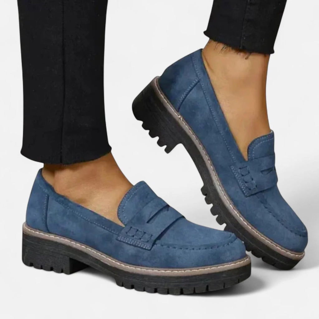 Women's Orthopedic Cushioned Slip-On Platform Penny Loafers