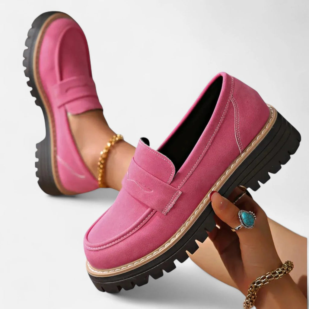 Women's Orthopedic Cushioned Slip-On Platform Penny Loafers