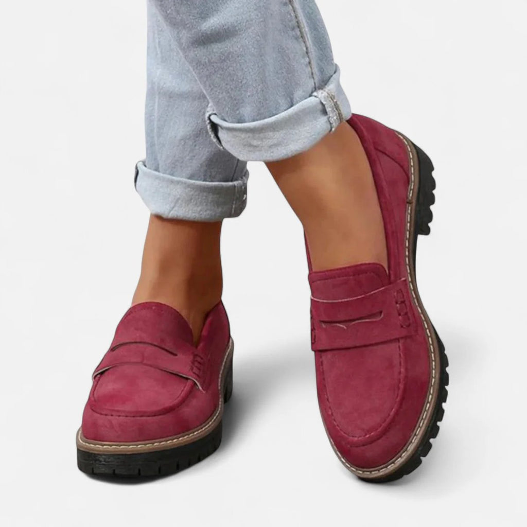 Women's Orthopedic Cushioned Slip-On Platform Penny Loafers