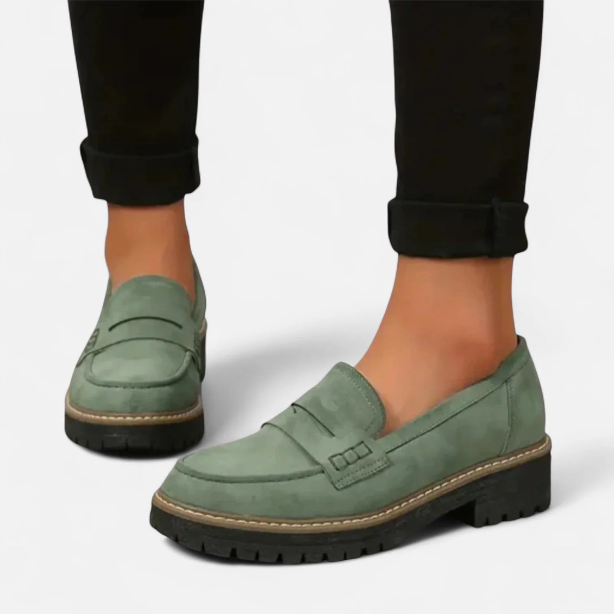 Women's Orthopedic Cushioned Slip-On Platform Penny Loafers