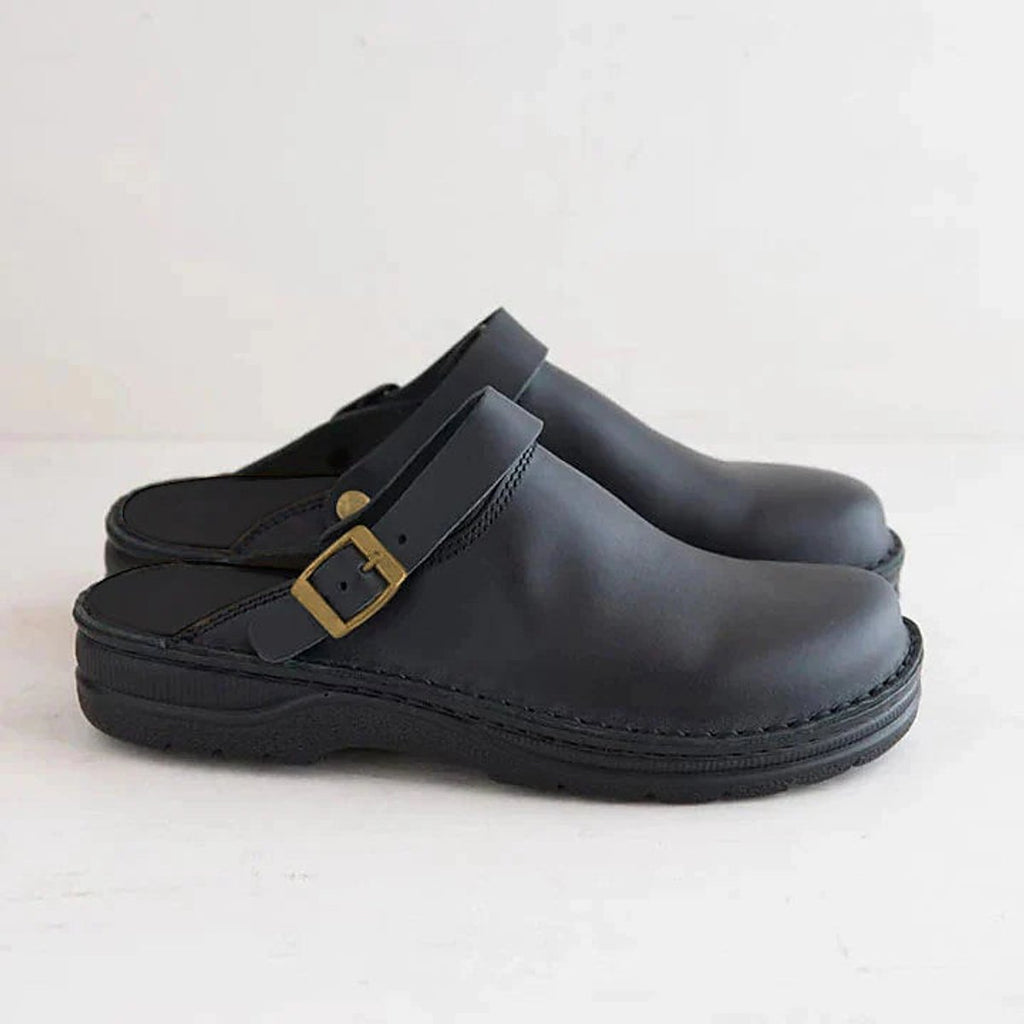 Women's Orthopedic Leather Slip-On Clogs Mules