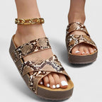 Women's Orthopedic Platform Comfortable Sandals Braided Cross-Strap