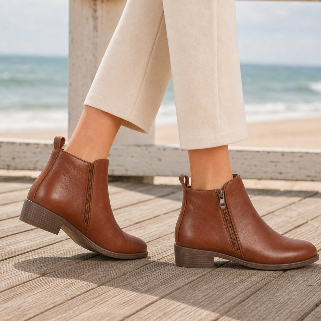 Women's Easy-Zip Orthopedic Booties for All-Day Wear