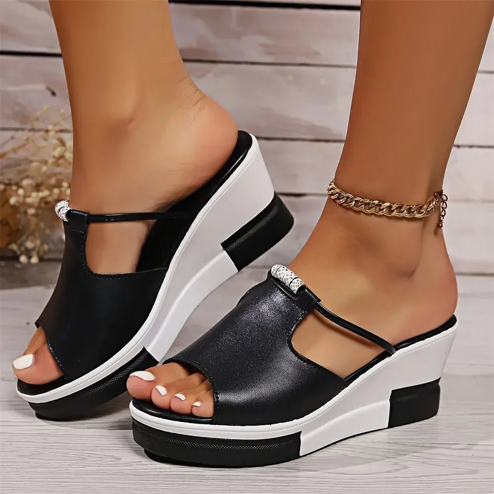 Women's Orthopedic Wedge Sandals Cushioned Platform Slip-On