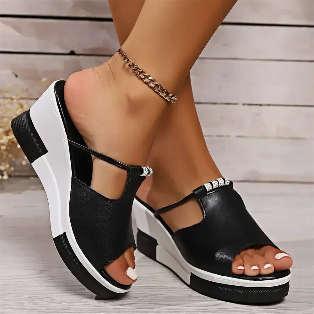 Women's Orthopedic Wedge Sandals Cushioned Platform Slip-On