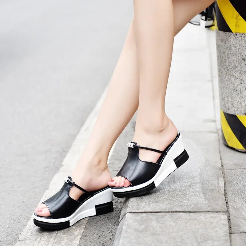 Women's Orthopedic Wedge Sandals Cushioned Platform Slip-On
