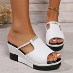 Women's Orthopedic Wedge Sandals Cushioned Platform Slip-On