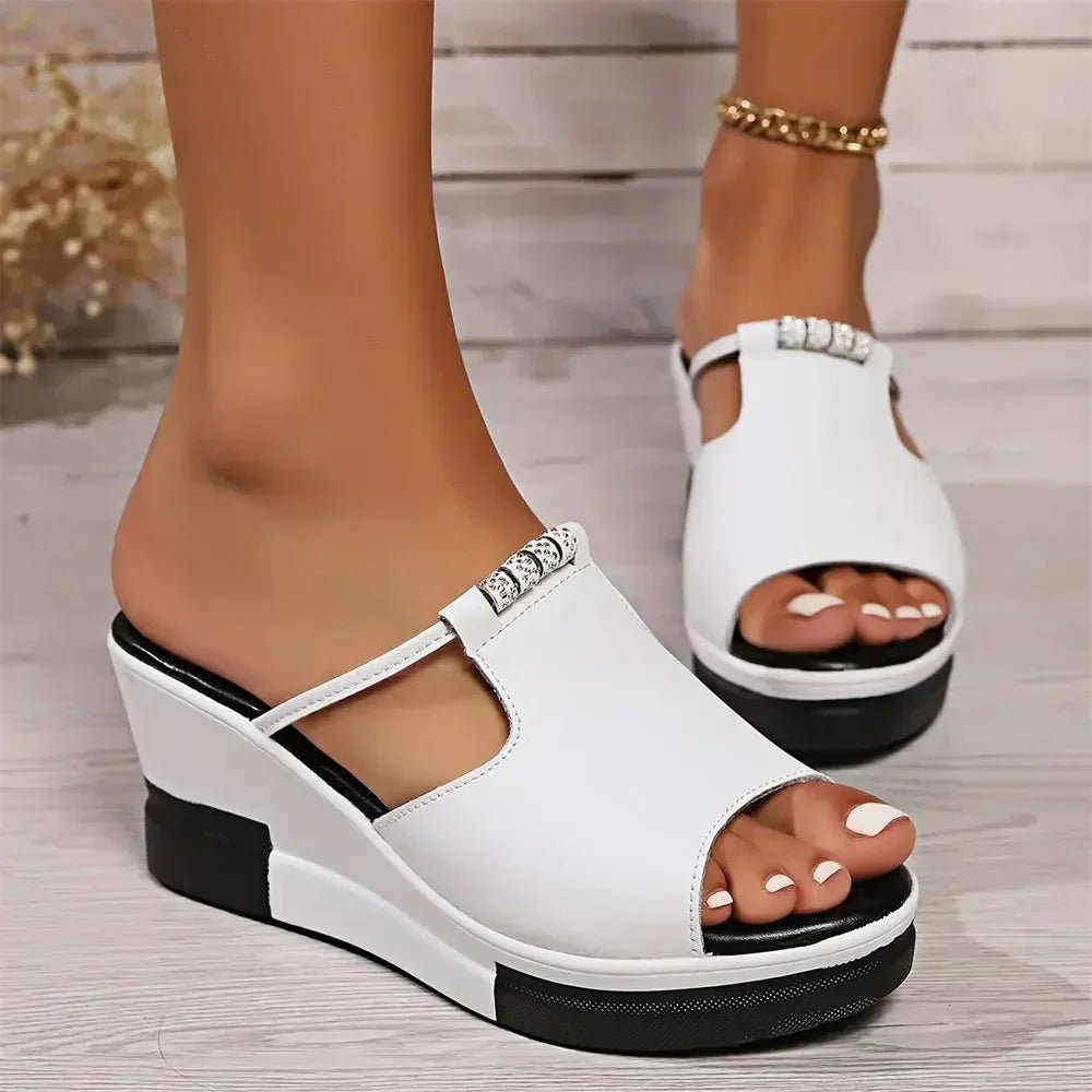 Women's Orthopedic Wedge Sandals Cushioned Platform Slip-On