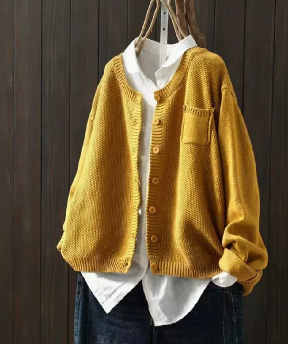 Women's Oversized Button-Front Knit Cardigan Sweater