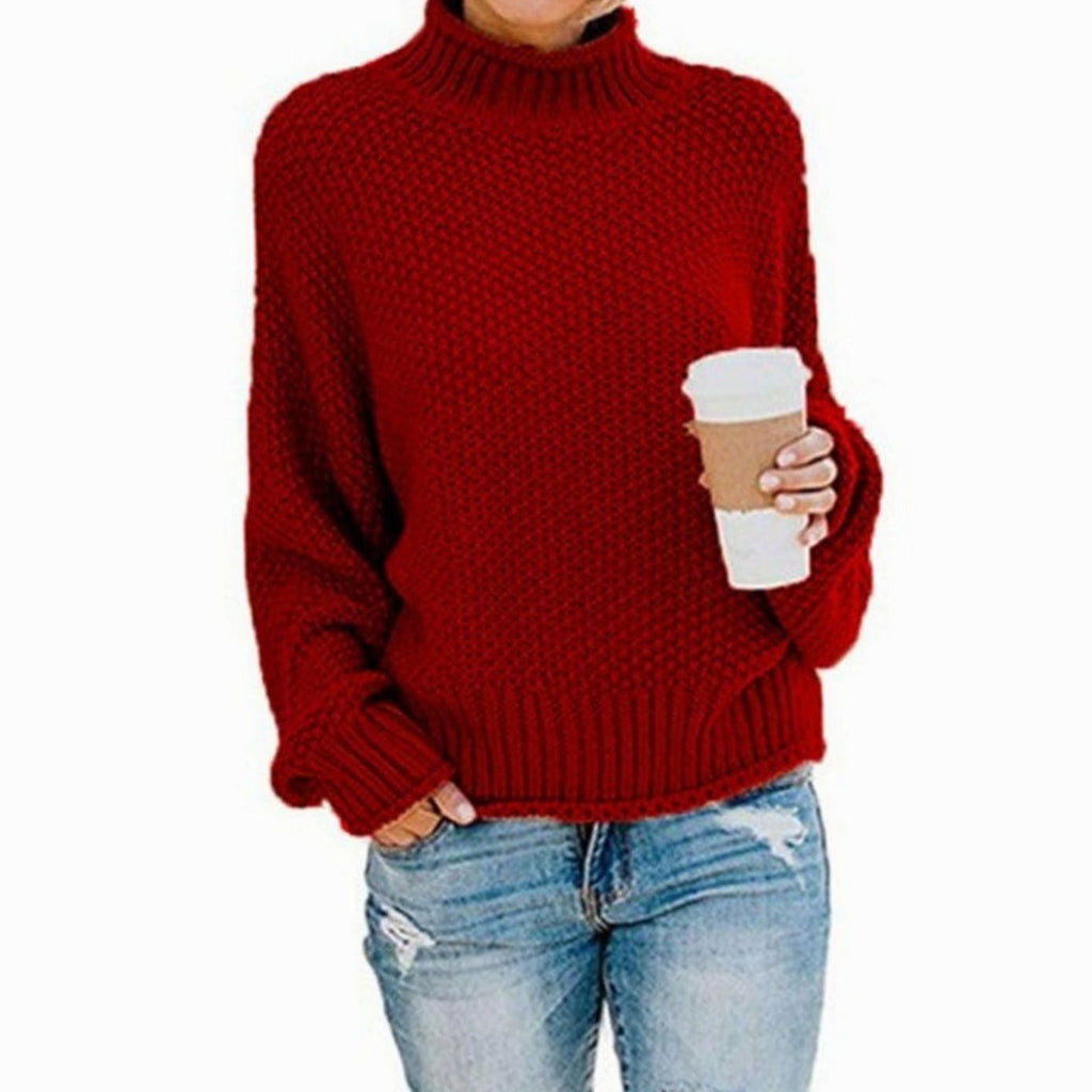 Women's Oversized Chunky Knit Turtleneck Sweater