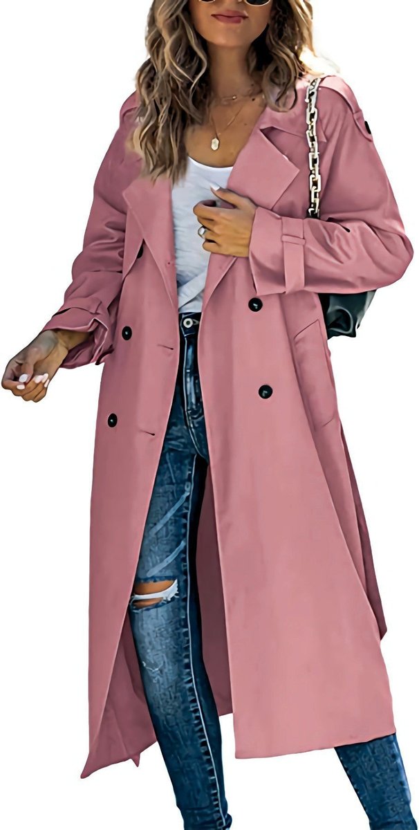 Women's Oversized Belted Longline Trench Coat