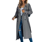 Women's Oversized Belted Longline Trench Coat