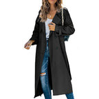 Women's Oversized Belted Longline Trench Coat