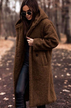 Women's Oversized Hooded Faux Fur Long Winter Coat