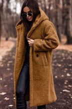 Women's Oversized Hooded Faux Fur Long Winter Coat