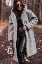 Women's Oversized Hooded Faux Fur Long Winter Coat