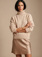 Women's Oversized Knit Turtleneck Pullover Sweater
