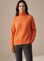 Women's Oversized Knit Turtleneck Pullover Sweater
