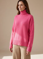 Women's Oversized Knit Turtleneck Pullover Sweater