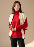Women's Oversized Knit Turtleneck Pullover Sweater