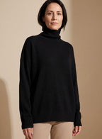 Women's Oversized Knit Turtleneck Pullover Sweater