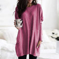 Women's Oversized Long Sleeve Pocket Tunic Top