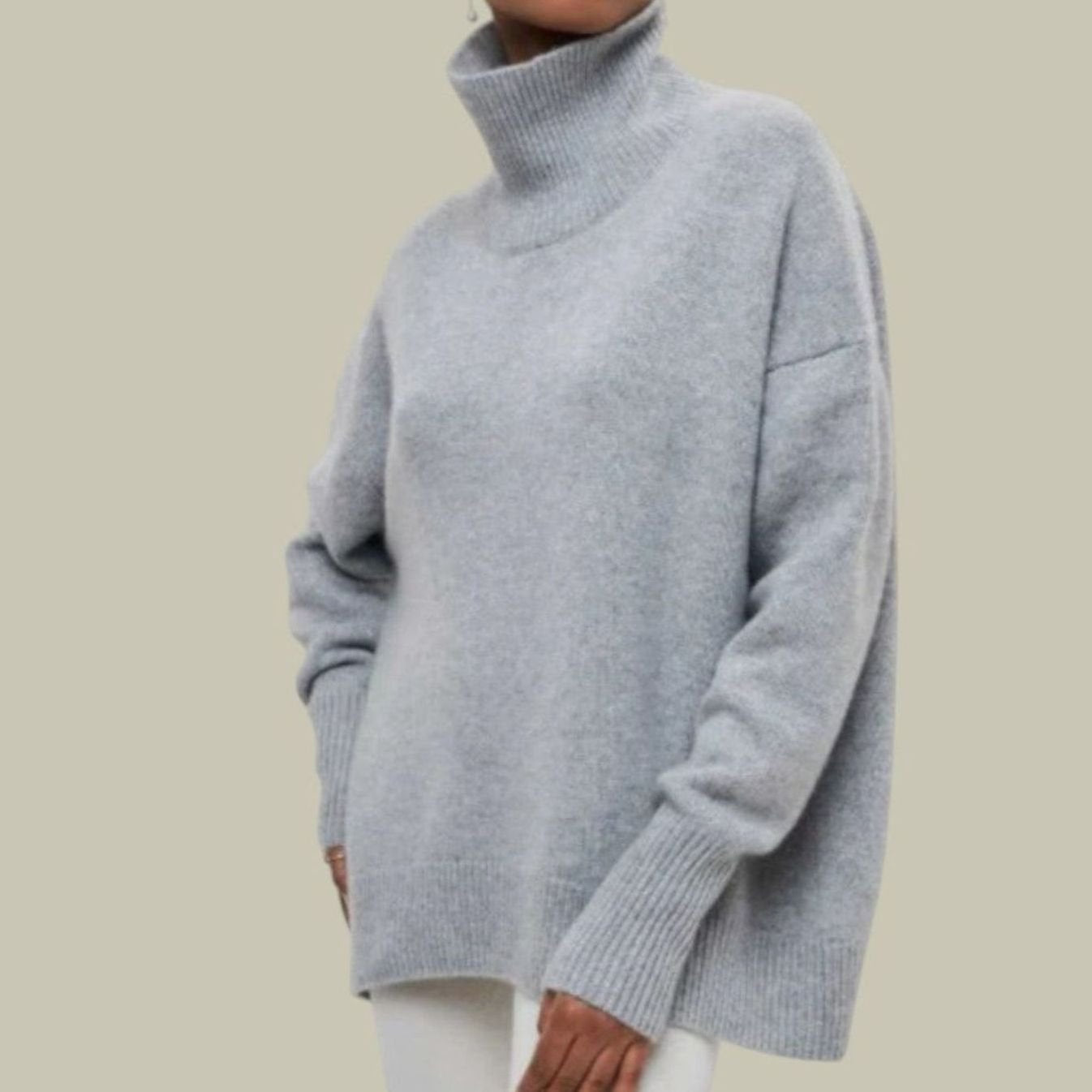 Women's Oversized Loose Fit Turtlenecks Cozy Knit Sweater