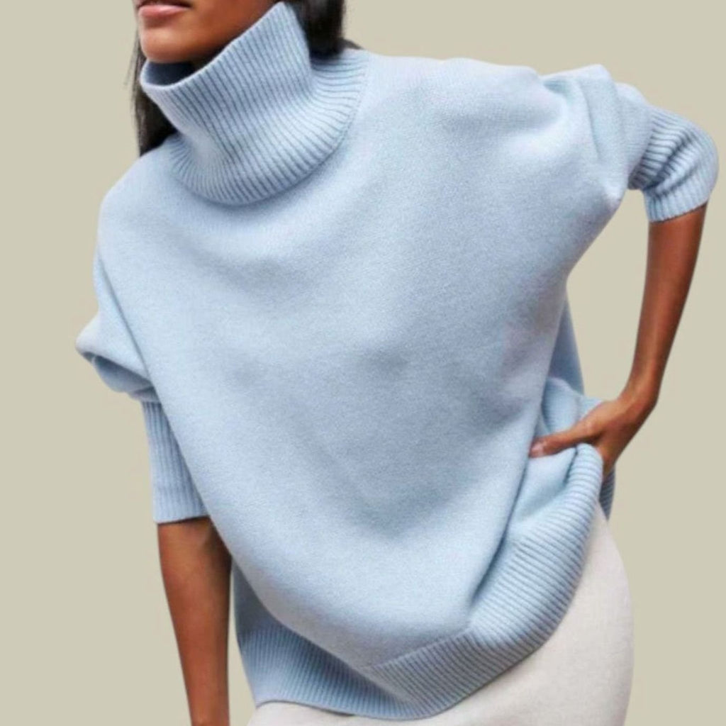 Women's Oversized Loose Fit Turtlenecks Cozy Knit Sweater