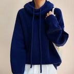 Women's Oversized Merino Wool Hooded Turtleneck Sweater