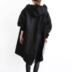 Women's Oversized Water-Resistant Button-Front Trench Coat