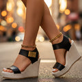 Women's Platform Wedge Sandals Ankle Strap Orthopedic