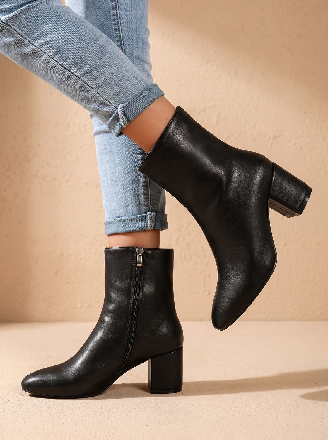 Women's Sleek Pointed Booties for Office and Evening