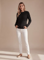 Women's Relaxed Cable Knit Crew Neck Sweater
