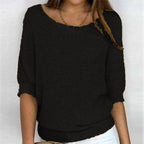 Women's Relaxed-Fit Batwing-Sleeve Knit Pullover Sweater