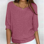 Women's Relaxed-Fit Batwing-Sleeve Knit Pullover Sweater
