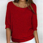 Women's Relaxed-Fit Batwing-Sleeve Knit Pullover Sweater