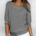 Women's Relaxed-Fit Batwing-Sleeve Knit Pullover Sweater