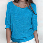 Women's Relaxed-Fit Batwing-Sleeve Knit Pullover Sweater